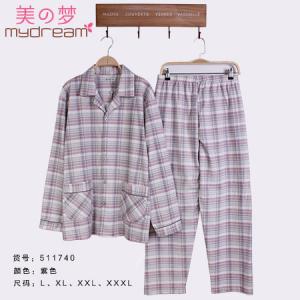 美之梦针织长袖加肥男套511740