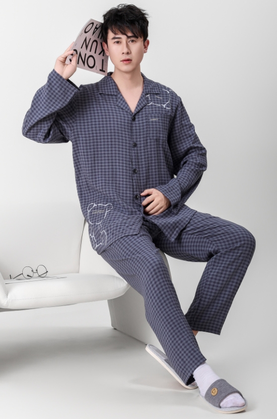 美梦依人云朵棉长袖男套装4405