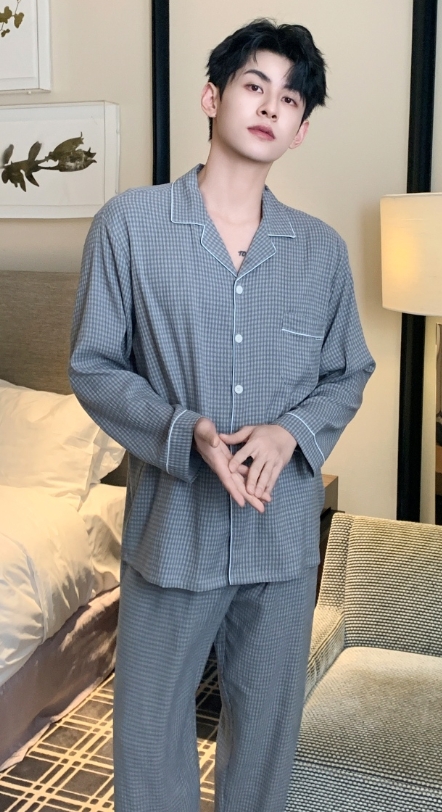 美梦依人云朵棉长袖男套装7702