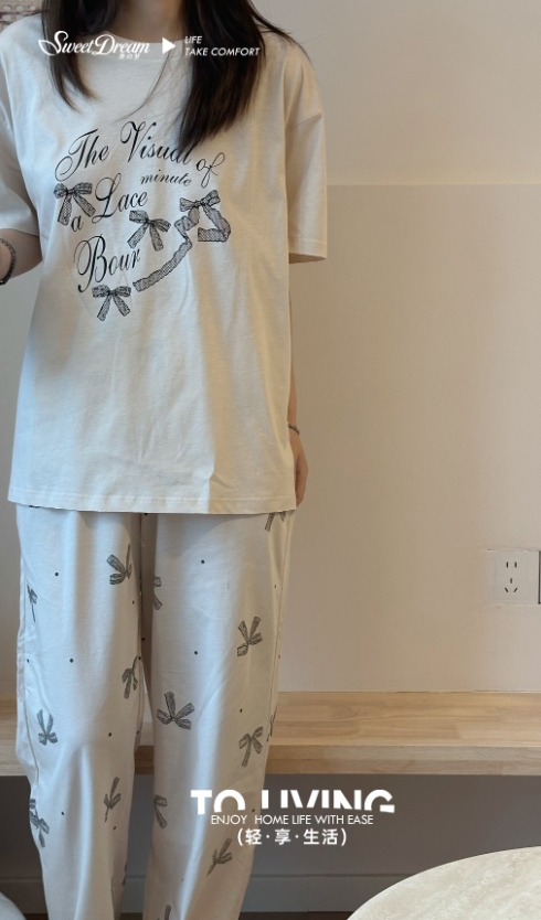 美之梦半袖长裤休闲女套装9731645