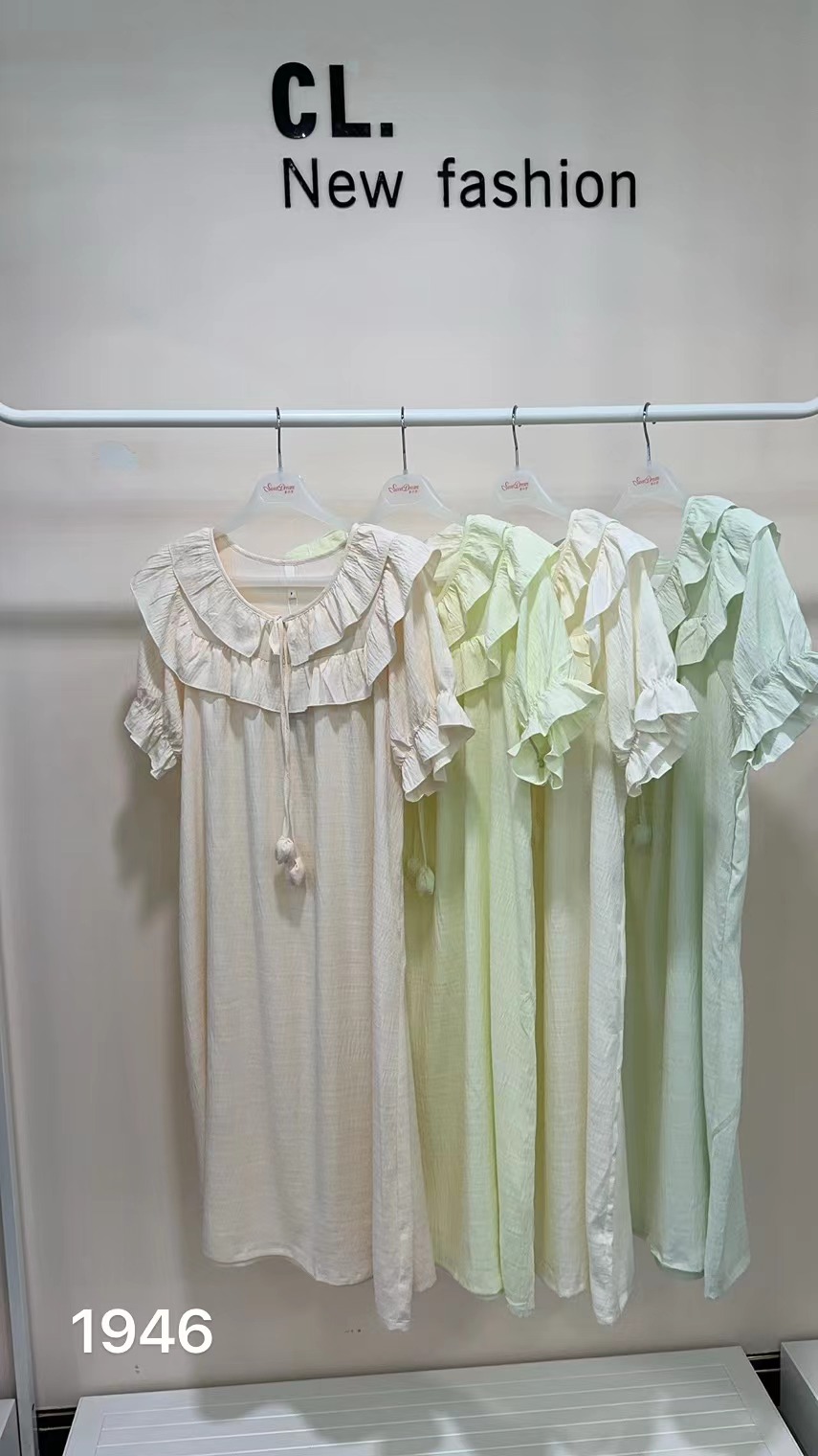 美梦依人云朵棉半袖裙1946