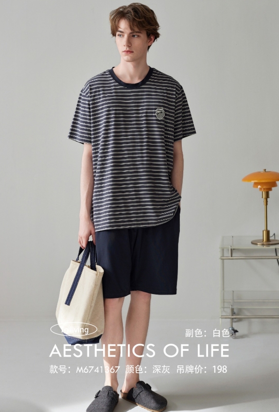 美之梦半袖短裤休闲男套装6741367