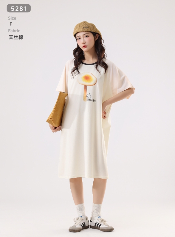 美梦依人半袖女裙5281
