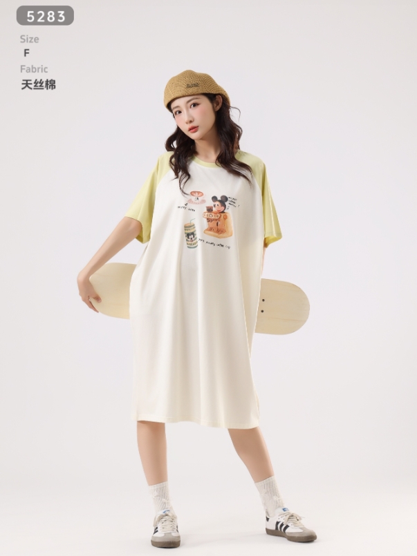美梦依人半袖女裙5283