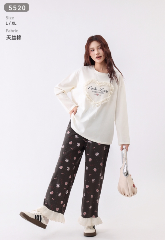 美梦依人长袖休闲女套装5520