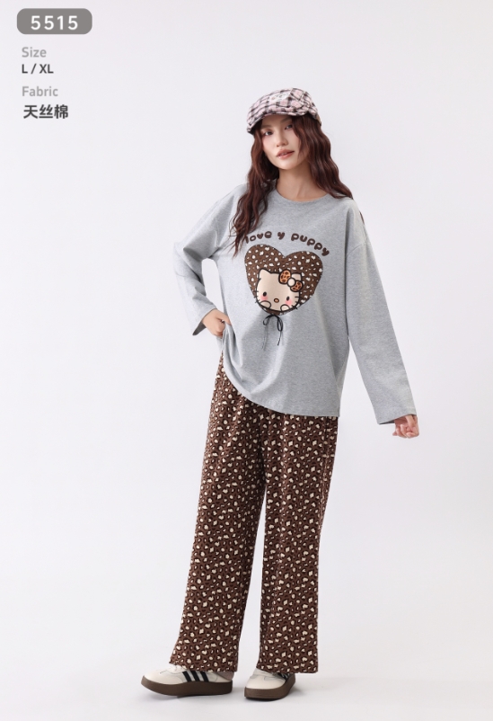 美梦依人长袖休闲女套装5515