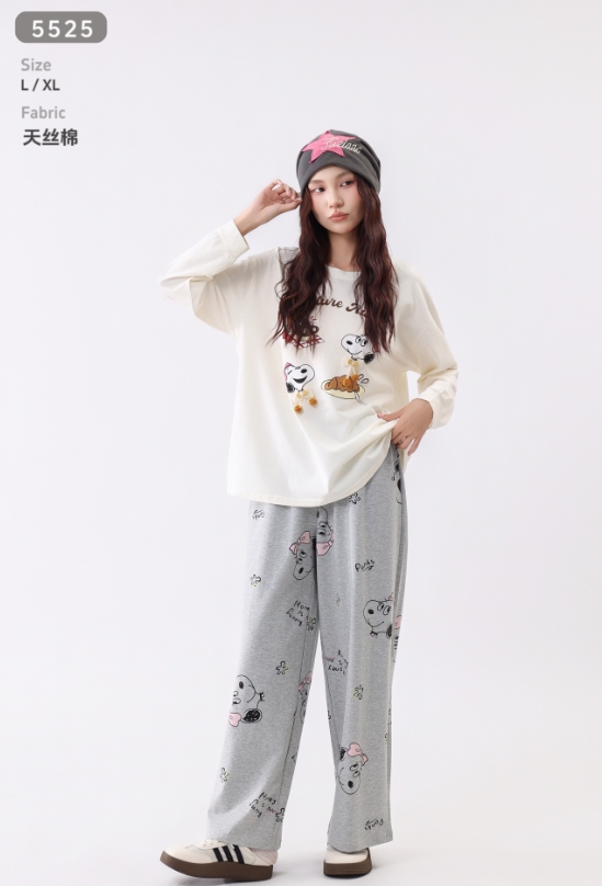 美梦依人长袖休闲女套装5525