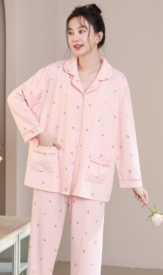 美梦依人爽棉长袖女套装加肥906096