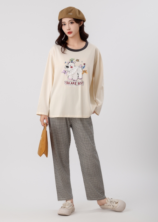 美梦依人长袖休闲女套装8133