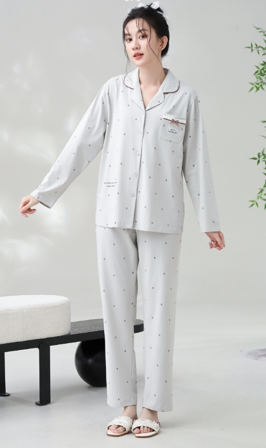 美梦依人爽棉长袖女套装906074