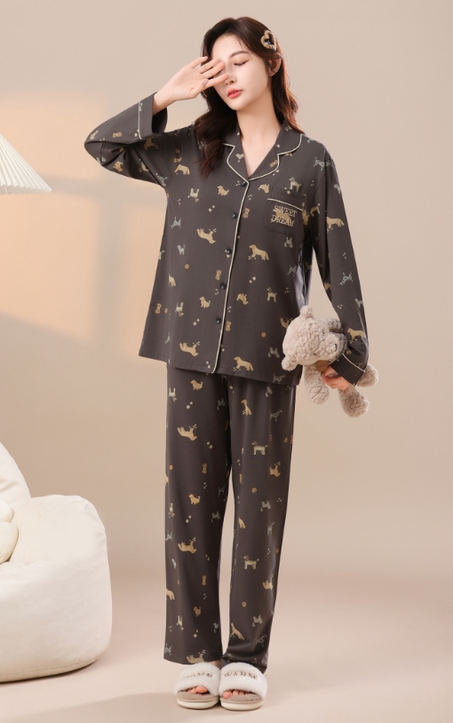 美梦依人长袖女套装25159