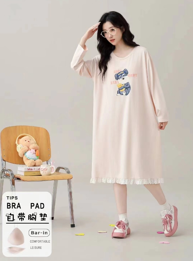 美梦依人长袖女裙8924-8