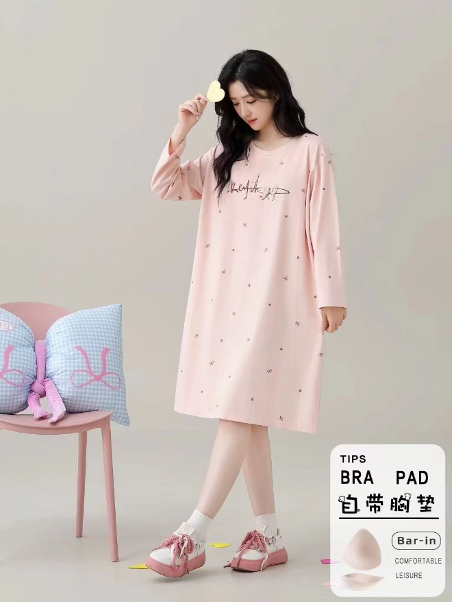 美梦依人长袖女裙8924-3