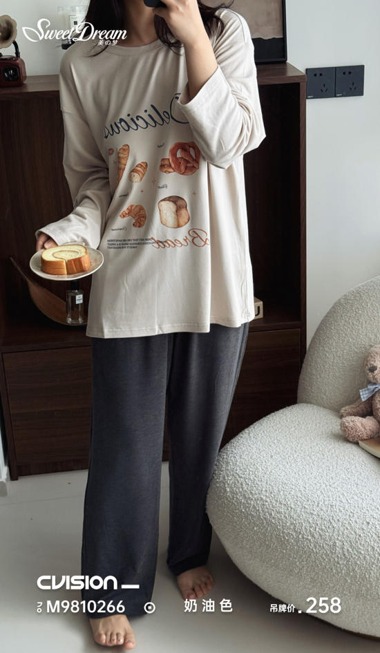 美之梦蛋白绒休闲女套装9810266