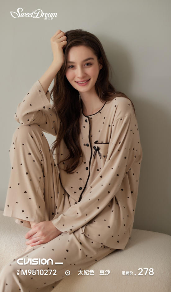 美之梦蛋白绒女套装9810272